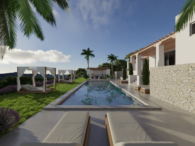 villa de luxe avec piscine à vendre Ibiza